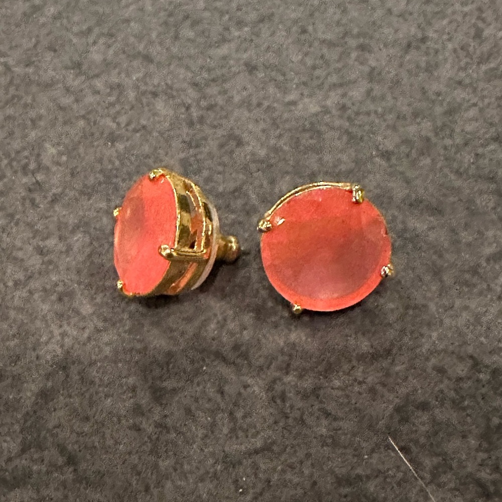 Bright Pink Stud Earrings